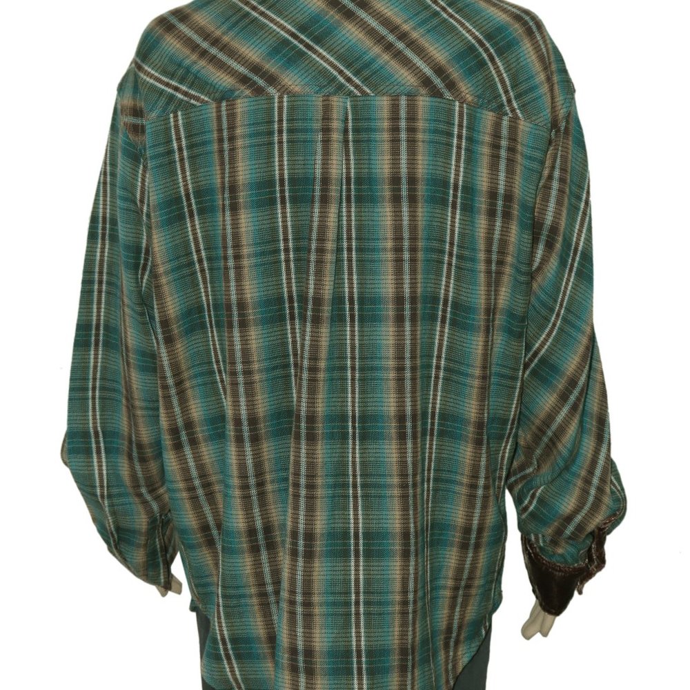 Uo Bdg Kit Patchwork Top Plaid Printed Tunic Shir… - image 5